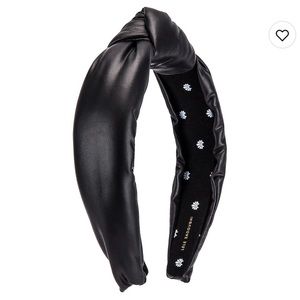 Lele Sadoughi faux leather knotted headband, worn once, pristine condition.